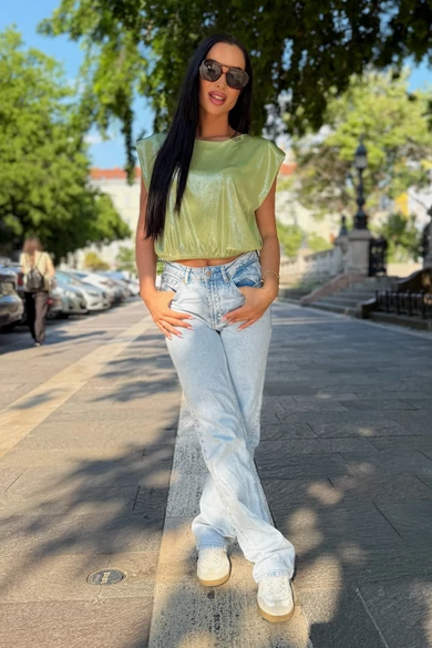 SHINY KAYLA zöld FELSŐ