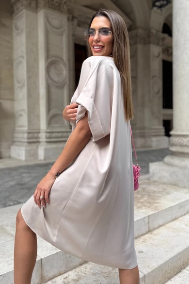 SATIN RIVIÉRA bézs RUHA